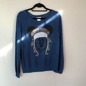 Blue Winter Mickey Mouse Sweater